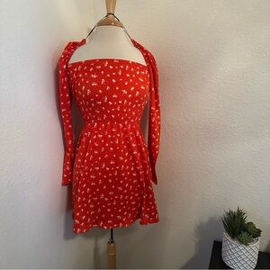 H&M Coral Floral Dress
